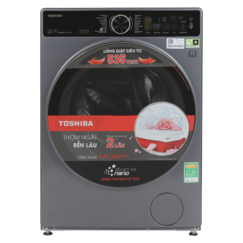 Máy giặt sấy Toshiba Inverter giặt 10.5 kg – sấy 7 kg TWD-T25BZU115MWV(MG)